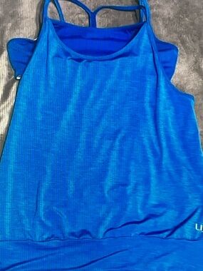 Lija Electric Blue Dual-Strap Athletic Tank